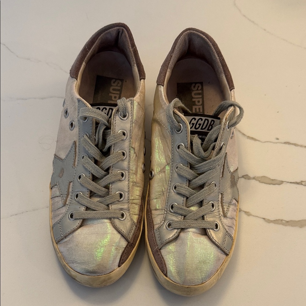 Golden Goose Iridescent Silver Women's Sneakers